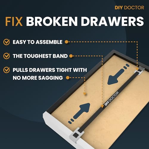 DIY Doctor Drawer Repair Kit (4 Pack) – Fix Sagging Drawer Bottoms Easily – Reinforce Dresser & Kitchen Drawers – Simple DIY Solution to Prevent Buckling - size: 4x Drawer Kit