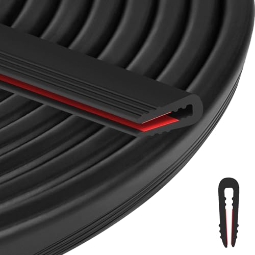 ToLanbbt Rubber Edge Trim U Channel - 1/16" Self Adhesive Sheet Metal Edge Guard Protector, EPDM Seal Strip for Car Doors, Steel Plates, Glass, Hatches, Table Corners, Fit 1/16"(1.6mm), 40Ft, Black - color: Black, size: 1/16" x 40'L