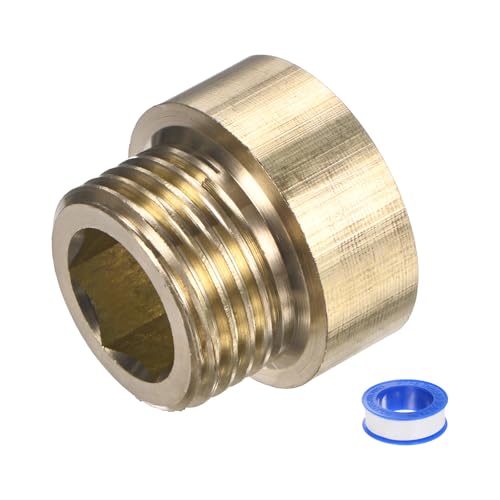 M METERXITY Shower Head Extension Arm, Brass G1/2 Male to Female Extension Pipe Fitting Adapter with PTFE Thread Seal Tape for Shower/Faucet, Pipe Plumbing Coupler 0.79"/20mm 1-Pack - size: 0.79"/20mm