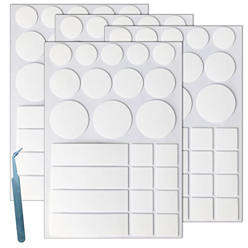 Birllaid Double Sided Tape for Walls, Picture Hanging Strips Removable Mounting Dots Adhesive Heavy Duty, Removable for Art Craft, Decoration, Party Supplies, Multipurpose - style: Circle and strips