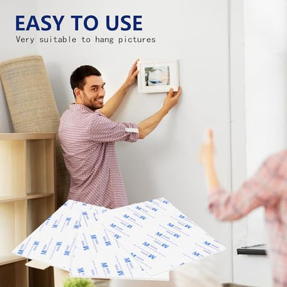 100 Pcs Double Sided Foam Tape Heavy Duty Mounting Tape, Waterproof,Removable,Sticky Pad for Car, Home, Office Decor,26 x 26 x 2mm, (White Square)