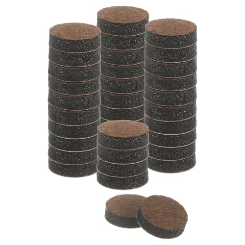 uxcell Furniture Pads, 36Pcs 0.75" - Round Self Adhesive Felt Furniture Pads, Floor Protectors for Furniture Feet Chairs Legs Hardwood Floors (Brown) - size: 0.75"