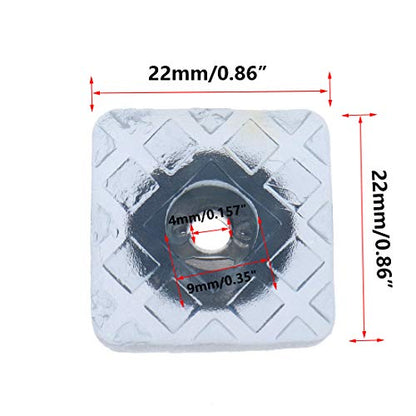 Rubber Feet Square Shape Non-Slip Rubber Furniture Floor Pads for Chair Leg Feet Wood Floor -Pack of 20 - color: Clear Square 22mm X 22mm