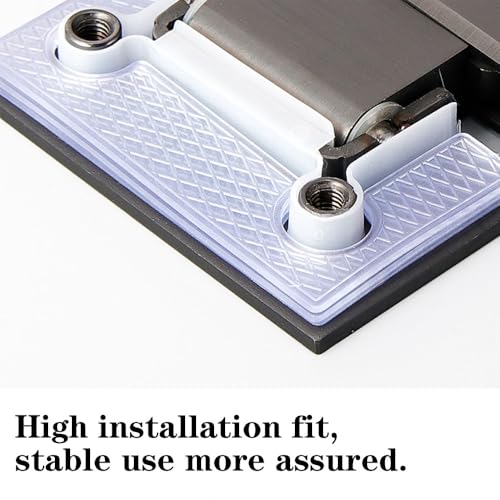 10 PCS Shower Door Hinge Shims Glass Shower Door Hinge Gaskets Anti-Slip Gasket Glass Hinge Replacement Kit Black (Transparent) - color: Transparent