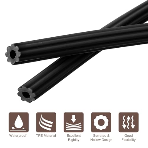 uxcell TPE Screen Spline, 0.14"x65.6ft Round Window Screen Repair Retainer Spline for Door Window Screens Replacement (20 Meter, Black) - size: 0.14" x 65.6ft