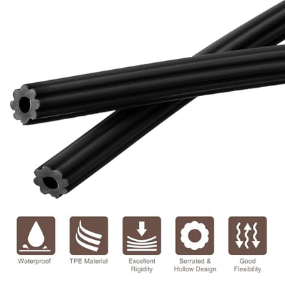 uxcell TPE Screen Spline, 0.14"x65.6ft Round Window Screen Repair Retainer Spline for Door Window Screens Replacement (20 Meter, Black) - size: 0.14" x 65.6ft