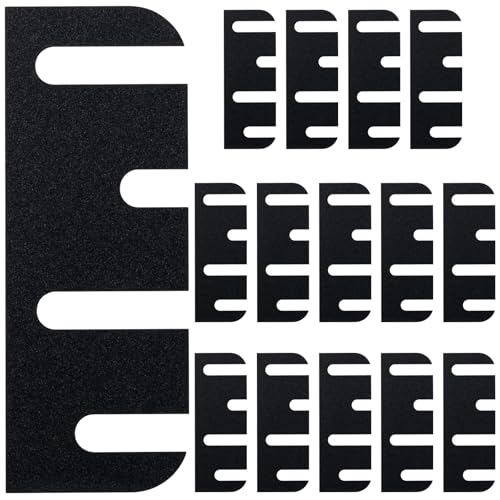 14 Pack Door Hinge Shims, 4 Inch Door Hinge Spacer Kit, Precut Polycarbonate (PC) Hinge Shims with DIY Trimmable for Door Alignment & Repair, Filling Gaps,Staggered Pattern, 1.2mm / 0.05”Thickness - color: 4" Size 1 Black