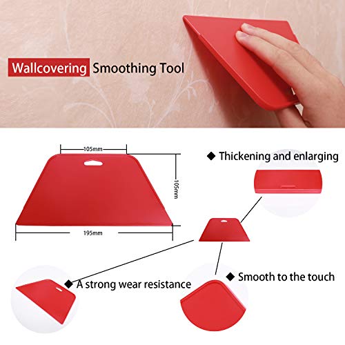 Wallpaper Smoothing Tool Kit with Felt Squeegee Seam Roller for Contact Paper Peel and Stick Wallpaper Car Wrap Vinyl Window Tint Glass Film - color: Upgrade Kit