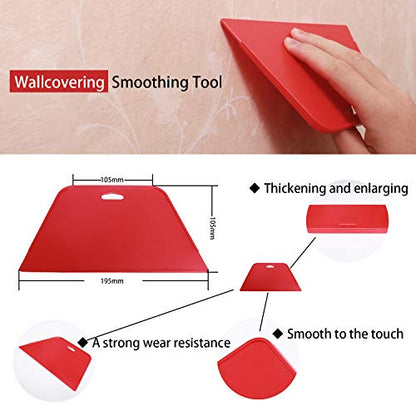 Wallpaper Smoothing Tool Kit with Felt Squeegee Seam Roller for Contact Paper Peel and Stick Wallpaper Car Wrap Vinyl Window Tint Glass Film - color: Upgrade Kit