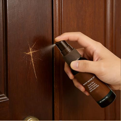 Wood Repair Kit, Wood Scratch Repair Kit for Hardwood Floors & Furniture Covers Nicks, Scratches & Minor Defects Restores Finish on Engineered & Solid