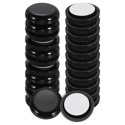uxcell 24Pcs Plastic Furniture Sliders 0.87" Self-Adhesive Round Furniture Leg Protectors, Table Chairs Foot Cups Sliders Reusable Furnishing Movers for Hardwood Floors Tile Laminate - size: 0.87"
