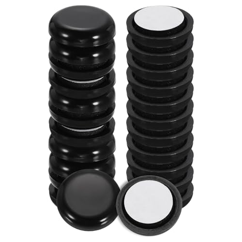 uxcell 24Pcs Plastic Furniture Sliders 0.87" Self-Adhesive Round Furniture Leg Protectors, Table Chairs Foot Cups Sliders Reusable Furnishing Movers for Hardwood Floors Tile Laminate - size: 0.87"