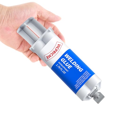 Vicpricme High Strength Metal Epoxy Adhesive - Heavy Duty Repair Glue for Metal, Plastic, Ceramic, Stainless Steel, Wood & Cement. Heat & Oil Resistant. (1 Tube) - size: 1pcs