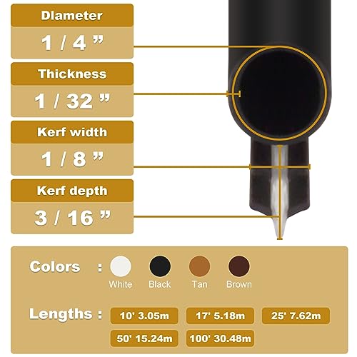 Window Weatherstrip Seal 1/4" Bulb Bubble Kerf Mount Bulb Gasket Window Weather Stripping Kerf - 4 Colors and 5 Length Options (25', Black) - color: Black, size: 25'