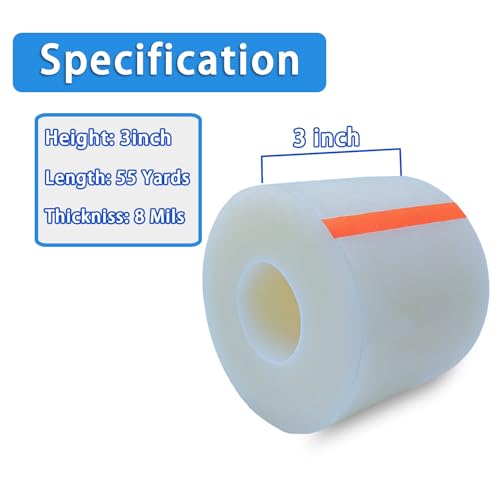 Transparent Window Weather Sealing Tape,Winter Window Seal Kit for Doors, Shower Glass Gaps,No Residue,3 Inch x 55 Yards - size: 3 Inch x 55 Yards