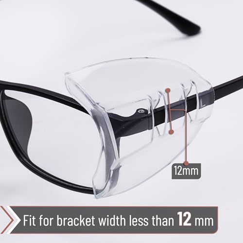 UNCO- Safety Side Shields for Glasses, 2/4/6/10/12/16/20/24/30/32 pcs, Safety Glasses Side Shields for Eyeglasses - style: 20 Pcs