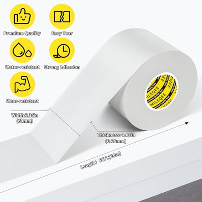 Duct Tape Heavy Duty Single Sided, Strong Adhesive High Strength, Waterproof Mesh Tape for Indoor and Outdoor Repairing Sealing Bonding, Easy Use Hand Tearable, 2.36 Inch x 66 Feet, White - size: 2.36″ X 66 Ft