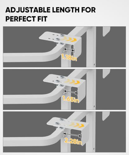Ladder Stabilizer, Adjustable Heavy Duty Ladder Standoff with Pins & Sheet for Wing Span/Wall Extended Accessory, Ladders Roof Stabilizer with Non-Slip Rubber Pads for Roof Gutter Guard, White - color: White