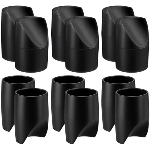 12 Pcs Black Chair V-tip Stabilizer Caps 7/8 Inch Od Folding Chair Leg Cap Non-marring Round Top of Leg Protectors Works with Metal and Padded Chairs - color: Black