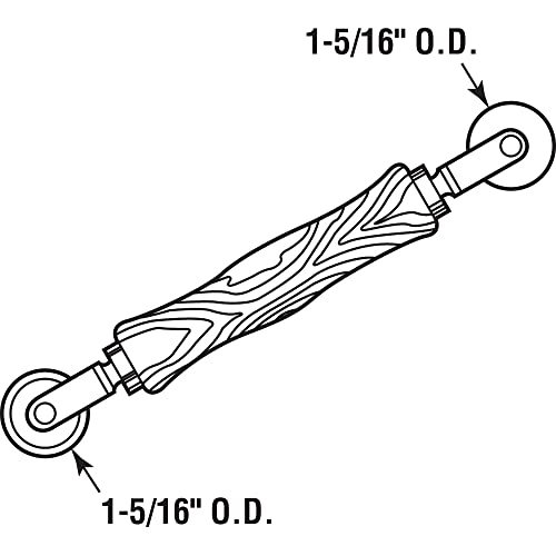Prime-Line P 7505 Screen Rolling Tool – A Must Have Tool for Installing Window and Door Screens – Spline Roller with Wood Handle and Steel Wheels – Durable and Easy to Use (Single Pack) - size: 3-3/2 In. X 3/32 N.