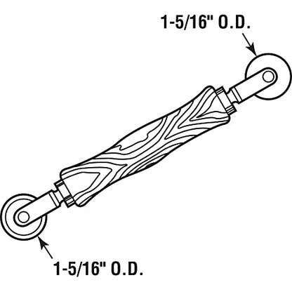 Prime-Line P 7505 Screen Rolling Tool – A Must Have Tool for Installing Window and Door Screens – Spline Roller with Wood Handle and Steel Wheels – Durable and Easy to Use (Single Pack) - size: 3-3/2 In. X 3/32 N.
