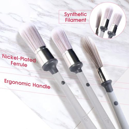 Trim Paint Brushes, 3 Packs with 0.45/0.75/1 Inch Paint Brushes for Walls, Touch Up Brushes, Small Paint Brush for House Wall Edges, Trim Painting Brush
