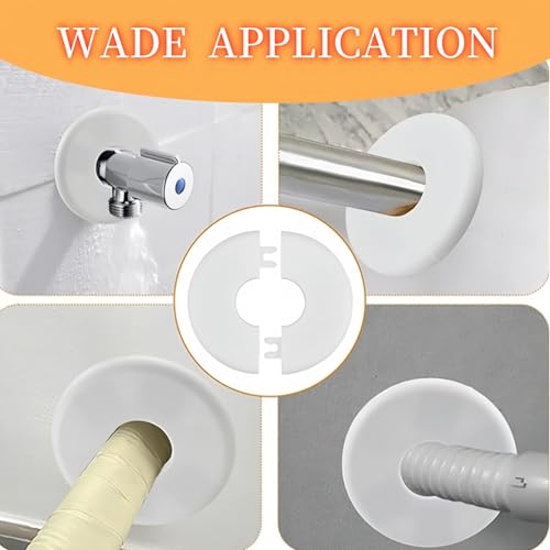 2Pcs 2.2in Air Conditioning Hole Cover for Concealing and Enhancing Room Air Conditioning Units, Detachable Decorative Partition Air Conditioning Hole Cover (White)
