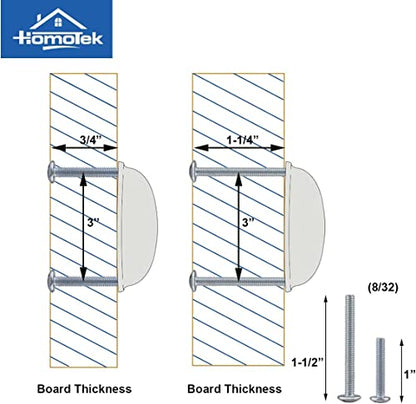 HOMOTEK 12 Pack Drawer Bin Cup Pulls Dresser Pulls for Cabinets Shiny Bright Brushed Satin Nickel - 3 Inch Hole Centers Furniture Handles,Kitchen Cabinet Hardware - color: Bright Brushed Nickel, size: 12 Pack