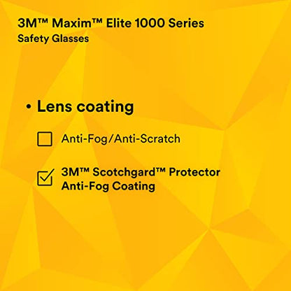 Maxim 3M Elite 1000 Series, MXE1002SGAF-BLK, Black Frame, Scotchgard Anti-Fog Coating, Gray AF-AS Lens - style: Gray Lens