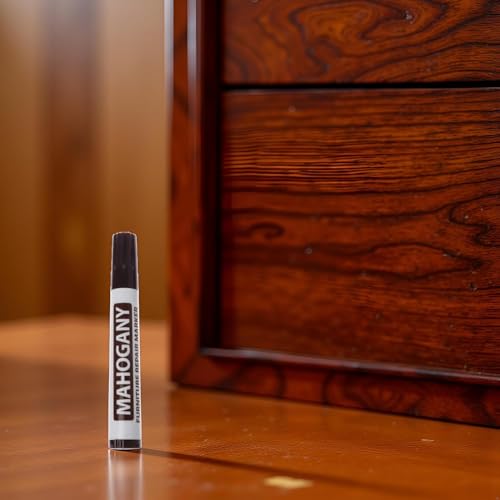 2Pcs Brown Furniture Repair Wood Cabinet Floor Touch Up Markers Scratch Filler Remover - Mahogany,Wood Polish and Care