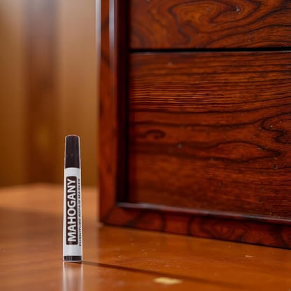2Pcs Brown Furniture Repair Wood Cabinet Floor Touch Up Markers Scratch Filler Remover - Mahogany,Wood Polish and Care