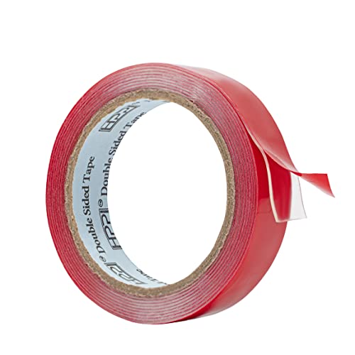 HPP Double Sided Tape Clear,Heavy Duty Tape, Strong and Permanent for Outdoor and Indoor (1in x 9ft) - size: 1in x 9ft