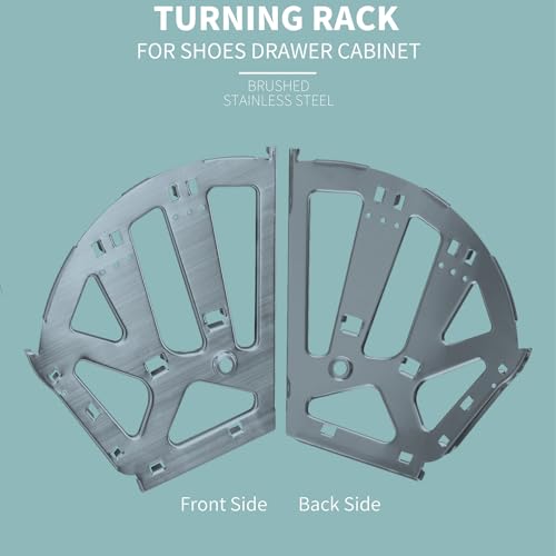 3 Layers Shoes Drawer Cabinet Hinges Flip Frames, Grey Shoe Cabinet Replacement Fittings Stainless Steel for Kitchen Living Room, 1 Pair - color: Gray, size: 3 Layers