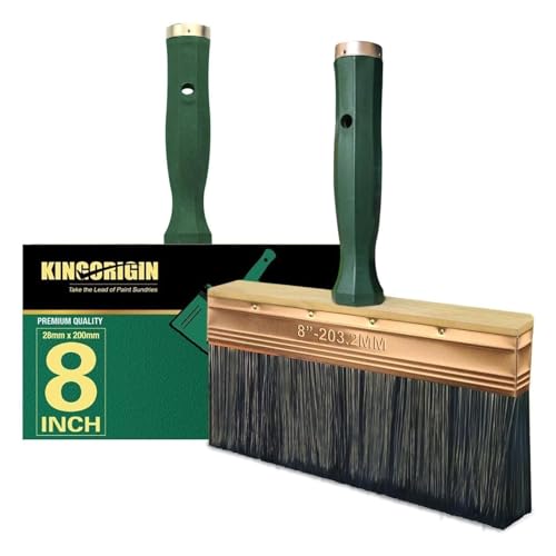 Deck Stain Brush, 8 Inch Deck Paint Brush with Threaded Handle for Extension Pole, Wide Large Brushes for Staining Wood, Fence, Walls, Lime Wash Paint Brush - color: 8 Inch