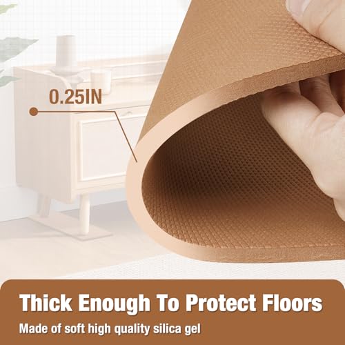 4 Pack Anti-Slip Furniture Rail Pads for Recliners,Sofa,couches. Rubber Recliner Chair Floor Protectors, Coffee Pads to Keep Furniture from Sliding for Hardwood, Carpet, Marble Floor. 30.5''x3.9'' - size: Coffee