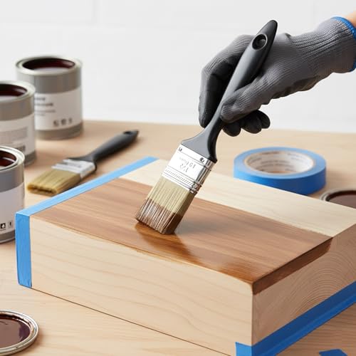 KUMGROT 2 Pcs 1.5Inch Paint Brush Set, Soft Horsehair Long-Handled Brushes for Paint & Pigment Furniture Renovation Exterior Walls Wood Paneling, for Detailed Touch-Ups and Spot Repairs - size: 1.5"