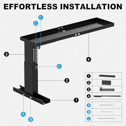 Heavy-Duty Ladder Leveler for Stairs, Adjustable 12"-20" H Stair Ladder Platform Pro for Extension, Straight & Telescopic Ladders, Foldable High-Strength Ladder Extender for Stairs with Non-Slip Pad - size: 29.92"
