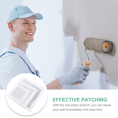 Holibanna 3pcs Wall Repair Patch Self-Adhesive Drywall Hole and Ceiling Repair Mesh Patch Kit for Home Wall Surface Restoration (4", 6", 8")