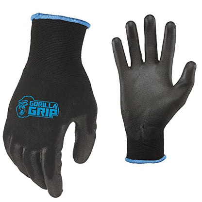GORILLA GRIP 25053-26 Never Slip, Maxiumum Grip All-Purpose Gloves (Large) - color: Black/Blue, size: Large, style: 1
