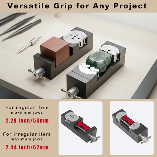 Smart Mini Vise for Woodworking - Universal Multi-Shapes and Materials Bench Vise Secures Wood, Plastic, Irregular Objects for DIY Projects & Models (Bench Vise)