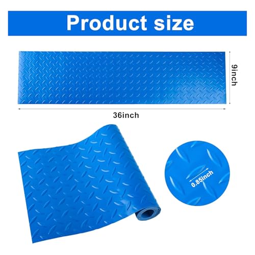 Pool Ladder Mat - 9 x 36 Inch Large Pool Ladder Pad Protective Swimming Pool Step Mat with Texture for Above Ground Swimming Pool Steps Liners and Stairs (Striped)