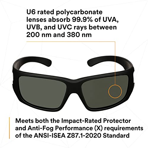 Maxim 3M Elite 1000 Series, MXE1002SGAF-BLK, Black Frame, Scotchgard Anti-Fog Coating, Gray AF-AS Lens - style: Gray Lens