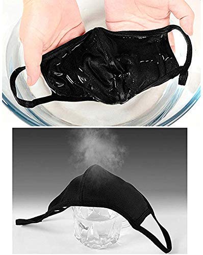 comfso 5 Pack Soft Cloth Black Face Masks with Nose Bridge Wire Breathable Dust proof Cotton for Adult Women Men Reusable Washable