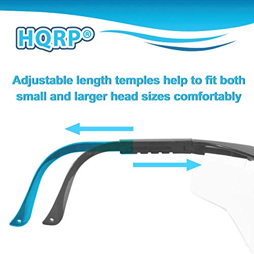 HQRP UV Protective Safety Glasses Goggles for Yard work, Gardening, Lawn mowing, Weed whacking, Hedge trimming, Woodwork etc. - color: Clear