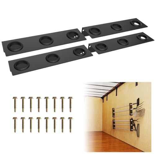 Utility Trailer Tool Rack, Shovel Holder for Truck, 4Pcs 3 Hole Tool Rack Rake Shovel Holder Landscape Hand Tool Accessories for Trailer Truck - size: 4pcs 3 Hole Tool Rack