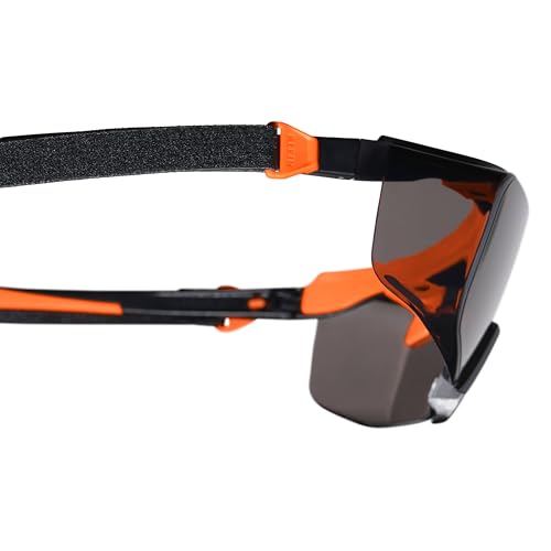 KLEIN TOOLS 03007 Over-The-Glasses Safety Glasses, Shaded Lens, ANSI Z87.1+ and CSA Z94.3 Certified, Anti-Fog and Scratch Resistant, UV Protection, Fits Over Prescription Eyewear - size: Over-the-Glasses, Gray