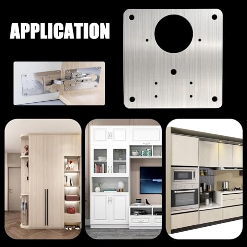8 Piece Hinge Repair Kit - Cabinet Hinge Repair Plate Stainless Steel Door Hinge Repair Kit for Kitchen Cabinet Hinge Repair Brackets with Mounting Screws and Screwdrivers (8) (8, 3.5"x3.5") - size: 3.5“x3.5"