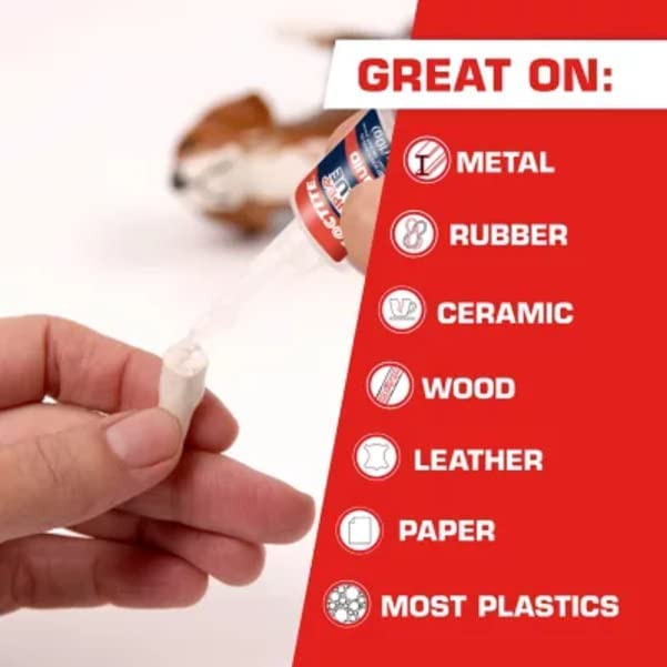 Loctite Super Glue Liquid Longneck Bottle, Clear, 0.18 fl oz Bottle, 6 Pack - Superglue for Plastic, Wood, Metal, Crafts & Repair, Cyanoacrylate Adhesive Instant Glue, Quick Dry - size: 6 Pack