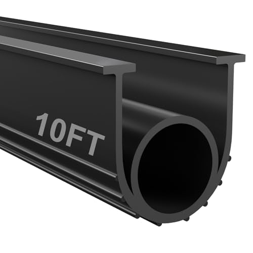 Garage Door Seals Bottom Rubber - Garage Door Weather Stripping Bottom Seal Kit Seal Strip Replacement, Weatherproof Garage Door Seals Prevent Drafts, Water & Dust, 5/16 Inch T-End, 3.94 Inch Width - size: No track - 10 Feet