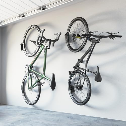 monTEK Swivel Bike Wall Mount, Bike Hangers for Garage, Space-Saving Vertical Bike Rack, Sturdy Bike Storage Rack Holds Up to 66lbs, Easy to Install, Black - size: 1 Pack
